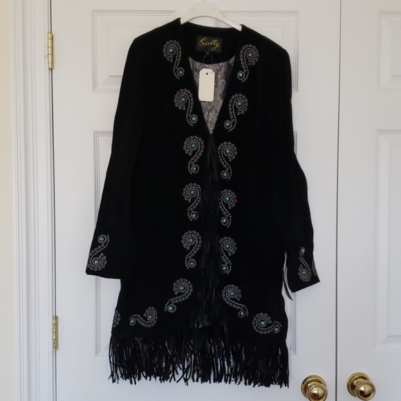 NWT Scully Suede Fringe Coat - Picture 1 of 6